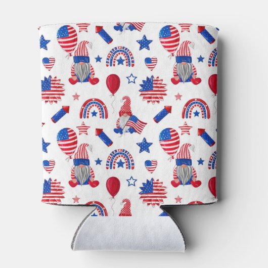 愛国的な赤白青格言は気球にフラグ 缶クーラー (裏面)