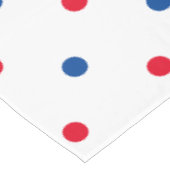 愛国的な赤白青水玉模様パターン休日 テーブルクロス (アングル)