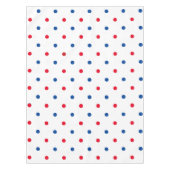 愛国的な赤白青水玉模様パターン休日 テーブルクロス (正面)
