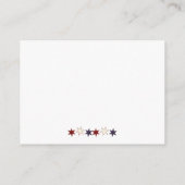 愛国的な赤白青背景スターズボトム エンクロージャーカード (裏面)