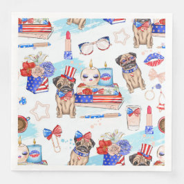 愛国的な赤白青7月4日