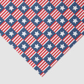 愛国的な赤、白、および青の米国国旗のパターン 薄葉紙 (詳細)