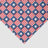 愛国的な赤、白、青のアメリカ国旗パターン 薄葉紙 (詳細)