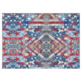 愛国的な赤、白、青の星とストライプ テーブルクロス (正面(横))