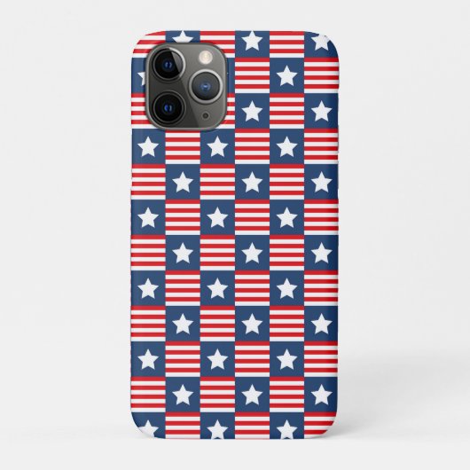 愛国的な赤、白、青の米国国旗柄 Case-Mate iPhoneケース (裏)