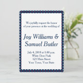 愛国的な赤、白、青の結婚式招待状 招待状 (スタンド正面)