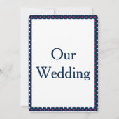 愛国的な赤、白、青の結婚式招待状 招待状 (裏面)