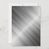 愛国的な軍事退役 アメリカ国旗 擬似金属 招待状 (裏面)