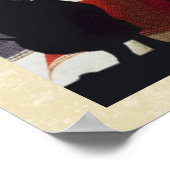 愛国的な軍隊兵士シルエット ポスター (角)