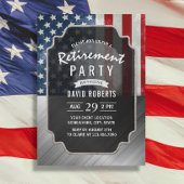 愛国的な軍隊退職USA国旗のメフェイクタル 招待状
