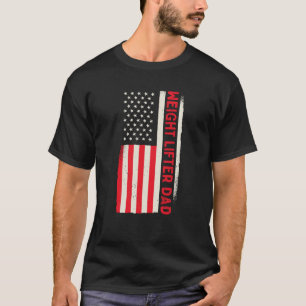 愛国的な重量挙げトレーニングボディービルダーワイト Tシャツ