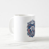 愛国的な野鳥観察者ベクターグラフィックTシャツ (2) コーヒーマグカップ (正面左)