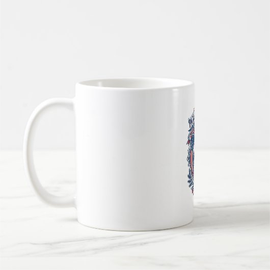 愛国的な野鳥観察者ベクターグラフィックTシャツ (2) コーヒーマグカップ (左)
