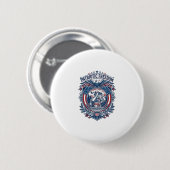 愛国的な野鳥観察者ベクターグラフィックTシャツ (2) 缶バッジ (正面&裏面)