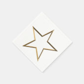 愛国的な金ゴールドスターモダンエレガントホリデーパーティー スタンダードカクテルナプキン (角)