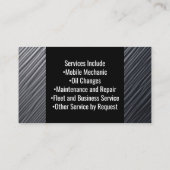 愛国的な金属アメリカ国旗の車の自動整備士 名刺 (裏面)