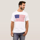 愛国的な金箔付きバイク Tシャツ (正面フル)