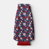 愛国的な開花 – スター、ストライプフローラ&エレガンス ボトルクーラー (正面)