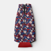 愛国的な開花 – スター、ストライプフローラ&エレガンス ボトルクーラー (裏面)