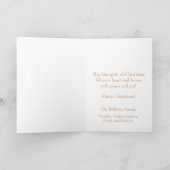 愛国的な雪だるまと国旗のクリスマスカード シーズンカード (内部)