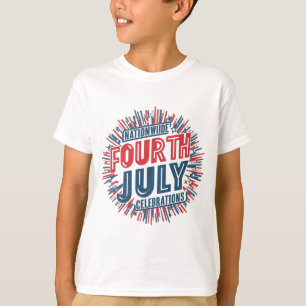 愛国的な雰囲気:7月4日Tシャツ Tシャツ