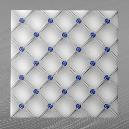 愛国的な青い白い房フェイク付き タイル