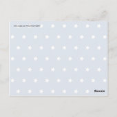 愛国的な青と白の星の自由 ポストカード (裏面)