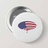 愛国的な音声バブルのパッチとボタン 缶バッジ (正面&裏面)