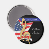 愛国的な音楽マグネット マグネット (正面/裏面)