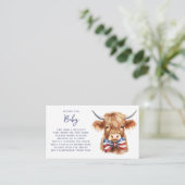 愛国的な高地の牛の農場の動物の本ベビー エンクロージャーカード (スタンド正面)