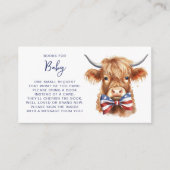 愛国的な高地の牛の農場の動物の本ベビー エンクロージャーカード (正面)