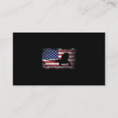 愛国的な髭を持ったドラゴンアメリカ国旗カッコいいの髭 名刺 (裏面)