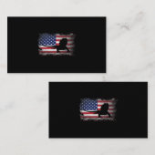 愛国的な髭を持ったドラゴンアメリカ国旗カッコいいの髭 名刺 (正面/裏面)