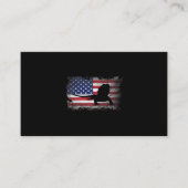 愛国的な髭を持ったドラゴンアメリカ国旗カッコいいの髭 名刺 (正面)