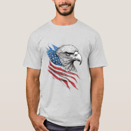 愛国的な鷲のギフト - アメリカ国旗USAプライド Tシャツ