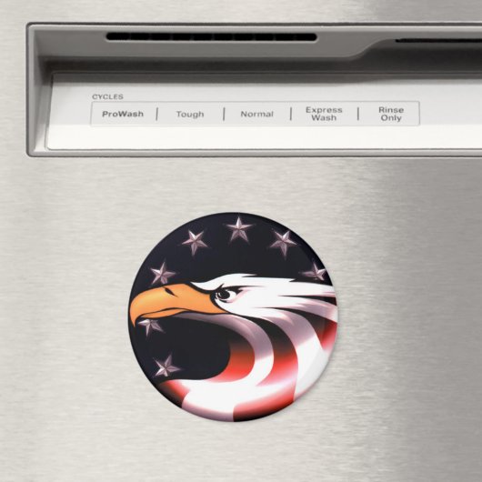 愛国的な鷲の星と縞模様の磁石 マグネット (インサイチュ (食洗機))