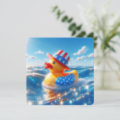 愛国的な黄色のゴムアヒルパーティー 招待状 (スタンド正面)