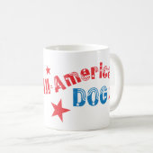 愛国的な黒人とタン・コンハウンド コーヒーマグカップ (正面右)