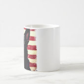愛国的な黒人羊飼いアメリカ合衆国国旗 コーヒーマグカップ (中央)