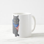 愛国的な黒猫 コーヒーマグカップ (正面右)