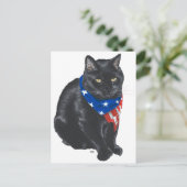 愛国的な黒猫 ポストカード (スタンド正面)