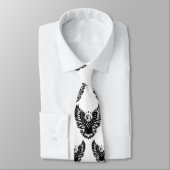 愛国的な黒白のアメリカ国旗のハゲのワシ ネクタイ (タイ)