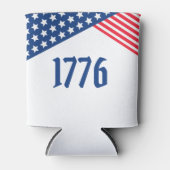 愛国的な1776アメリカ国旗デザイン 缶クーラー (正面)