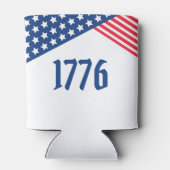 愛国的な1776アメリカ国旗デザイン 缶クーラー (裏面)