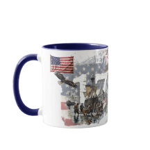 愛国的な1776年アメリカ独立史マグカップ