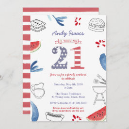 愛国的な21歳の誕生日パーティー、21歳 招待状