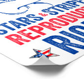 愛国的な4thオブジュライTシャツ 星条旗 リプロ ポスター (角)