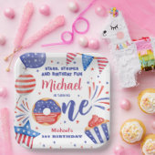 愛国的な7月1日誕生日パーティー ペーパープレート (パーティー)