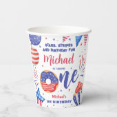 愛国的な7月1日誕生日パーティー 紙コップ (裏面)