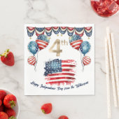 愛国的な7月4日お祝い スタンダードランチョンナプキン (インサイチュ)